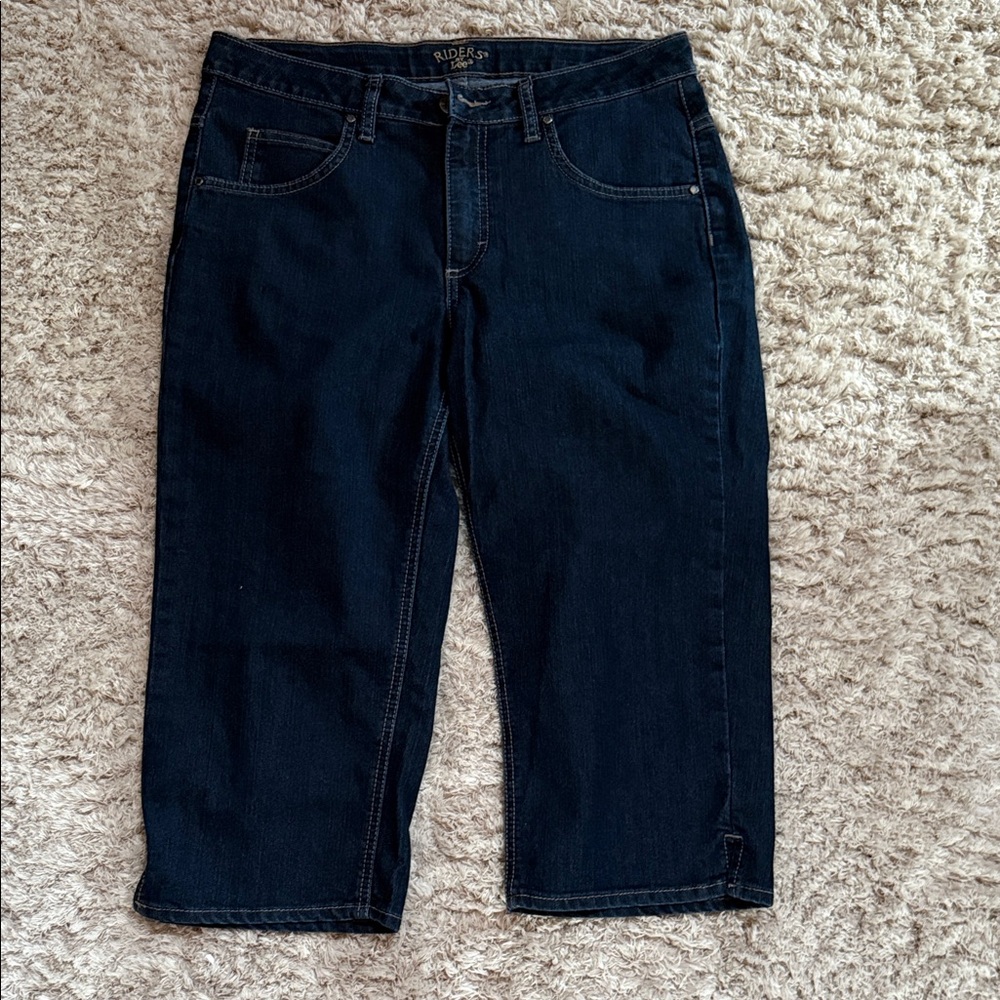Lee Riders Dark Blue Denim Capri Jeans